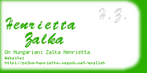 henrietta zalka business card